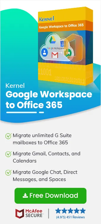 Kernel Google Workspace to Office 365