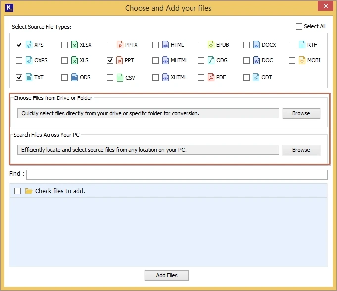 add single file or folder