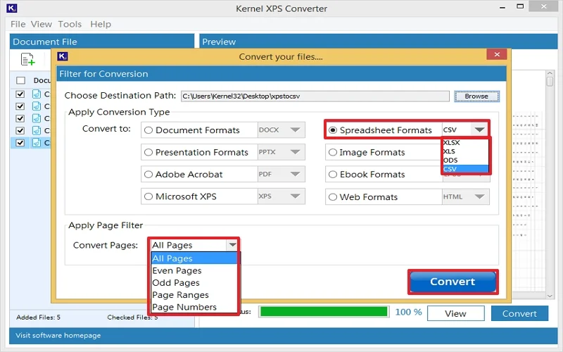 Click Browse to choose a saving location