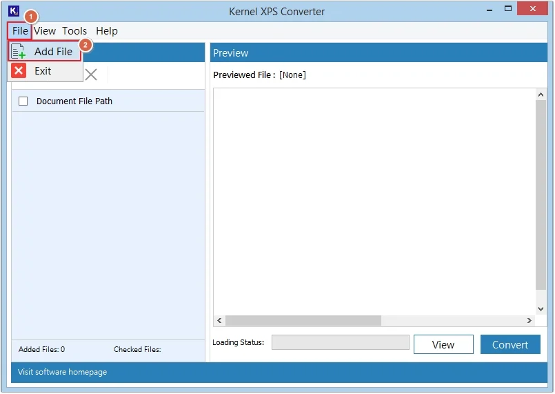 click on file then add file