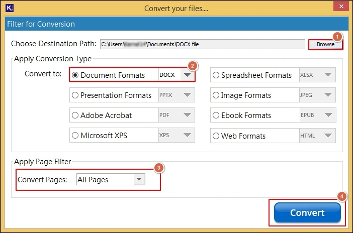 convert html file to docx