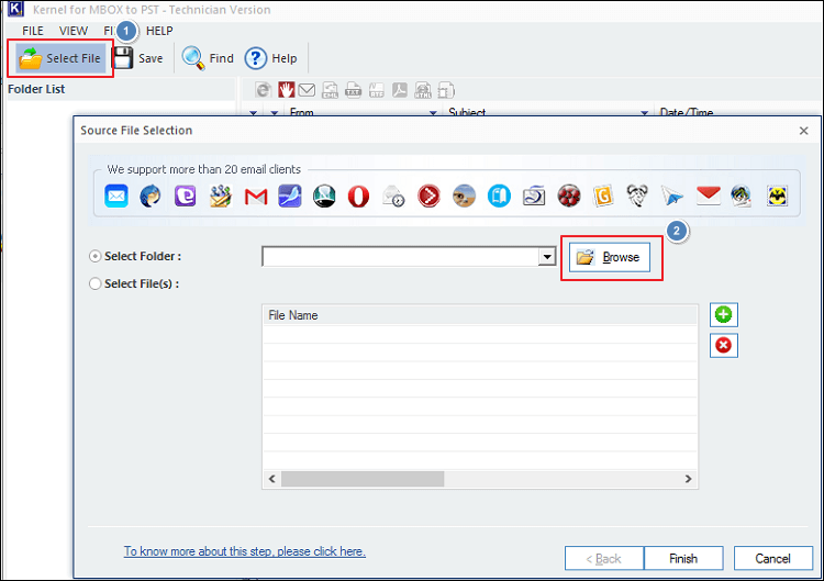 Open the MBOX to PST converter tool