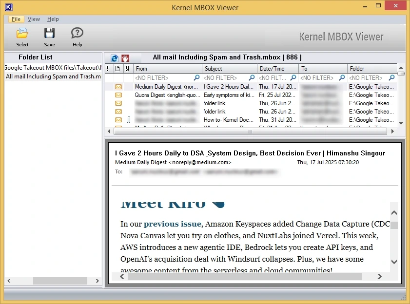 view google takeout mbox