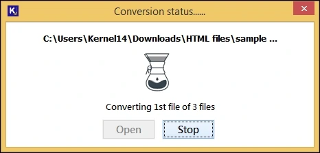 process html file