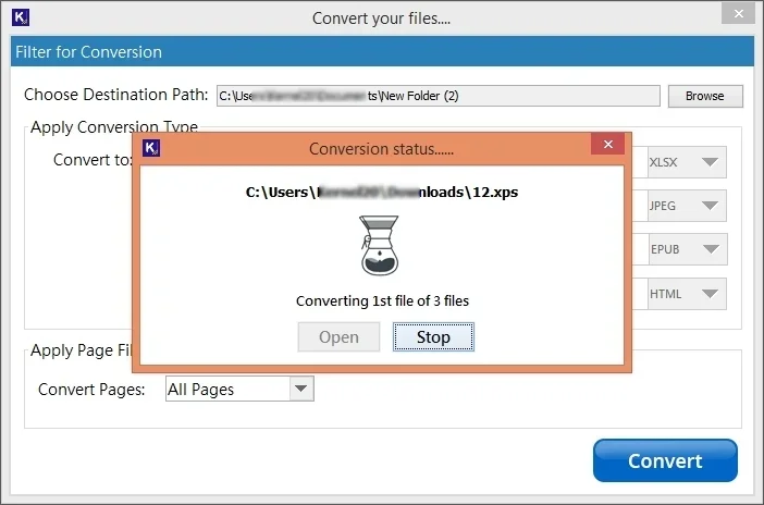 track progress of file process