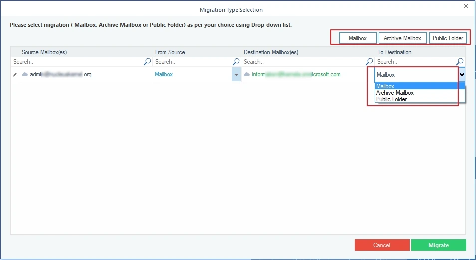 move selected folders on o365