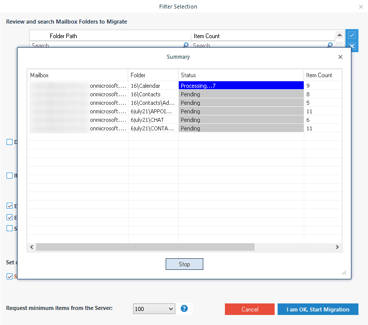 display the live progress