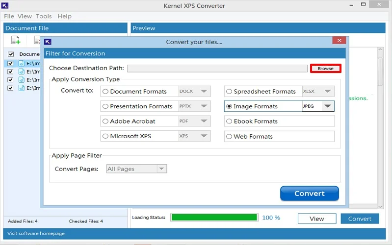 choose a saving destination 