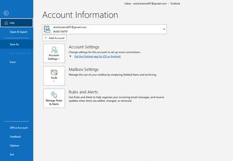 open emails