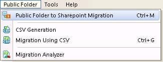 select folder migration public sharepoint to