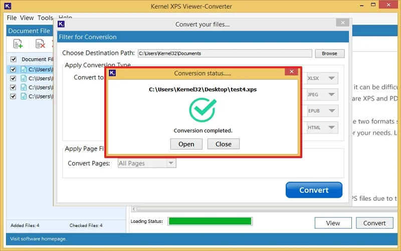 xps will be successfully converted 