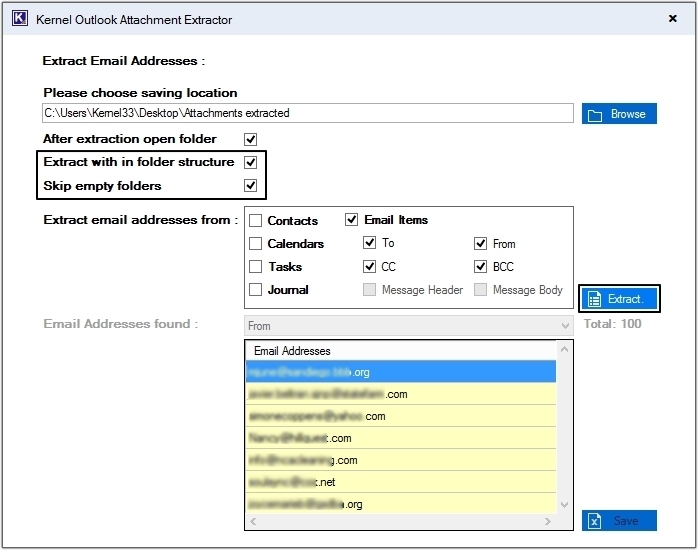 Extract with in folder structure option