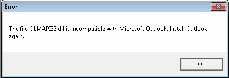 Outlook OLMAPI32.DLL Missing