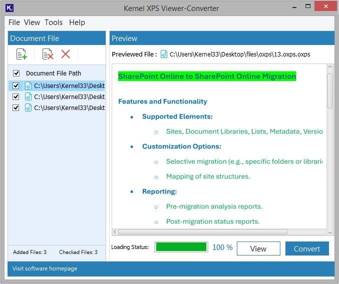 you can click on any file to preview its content