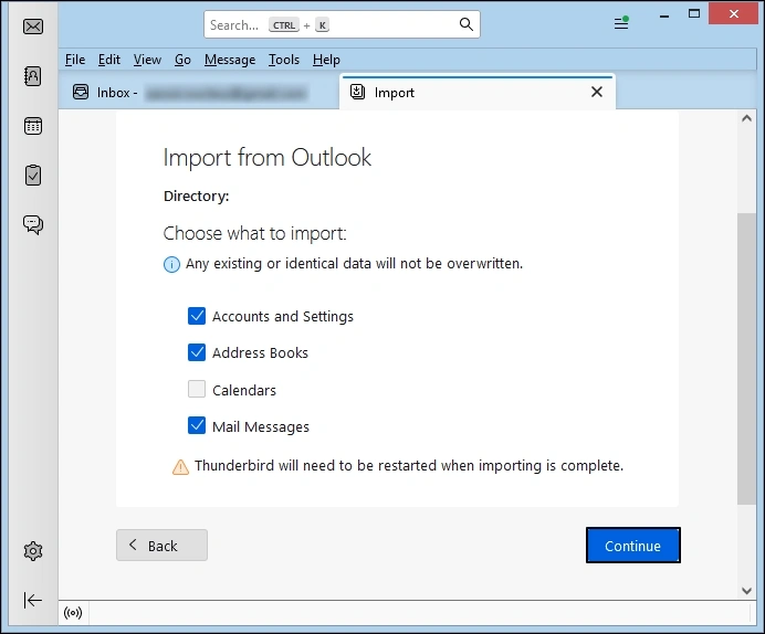 Choose all the data you want to export
