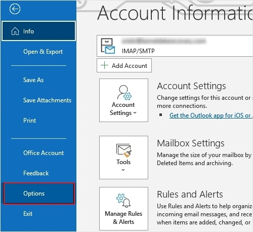 Open Outlook in Safe Mode