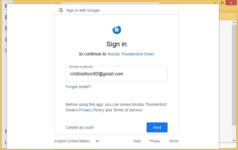 Sign in to google and approve the permissions