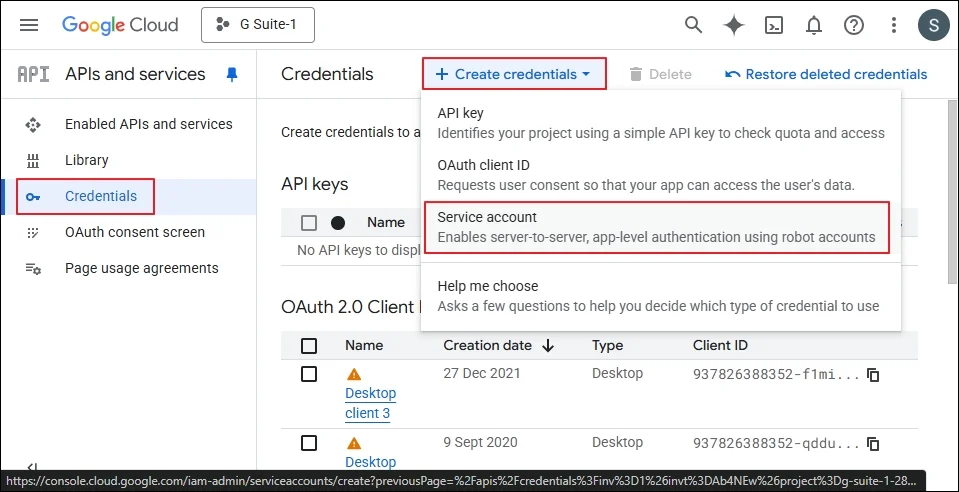 APIs and services