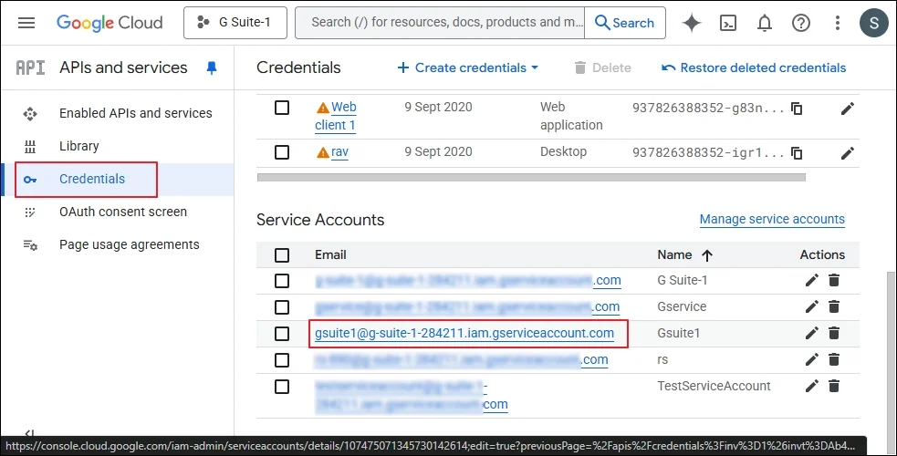 Service Accounts again